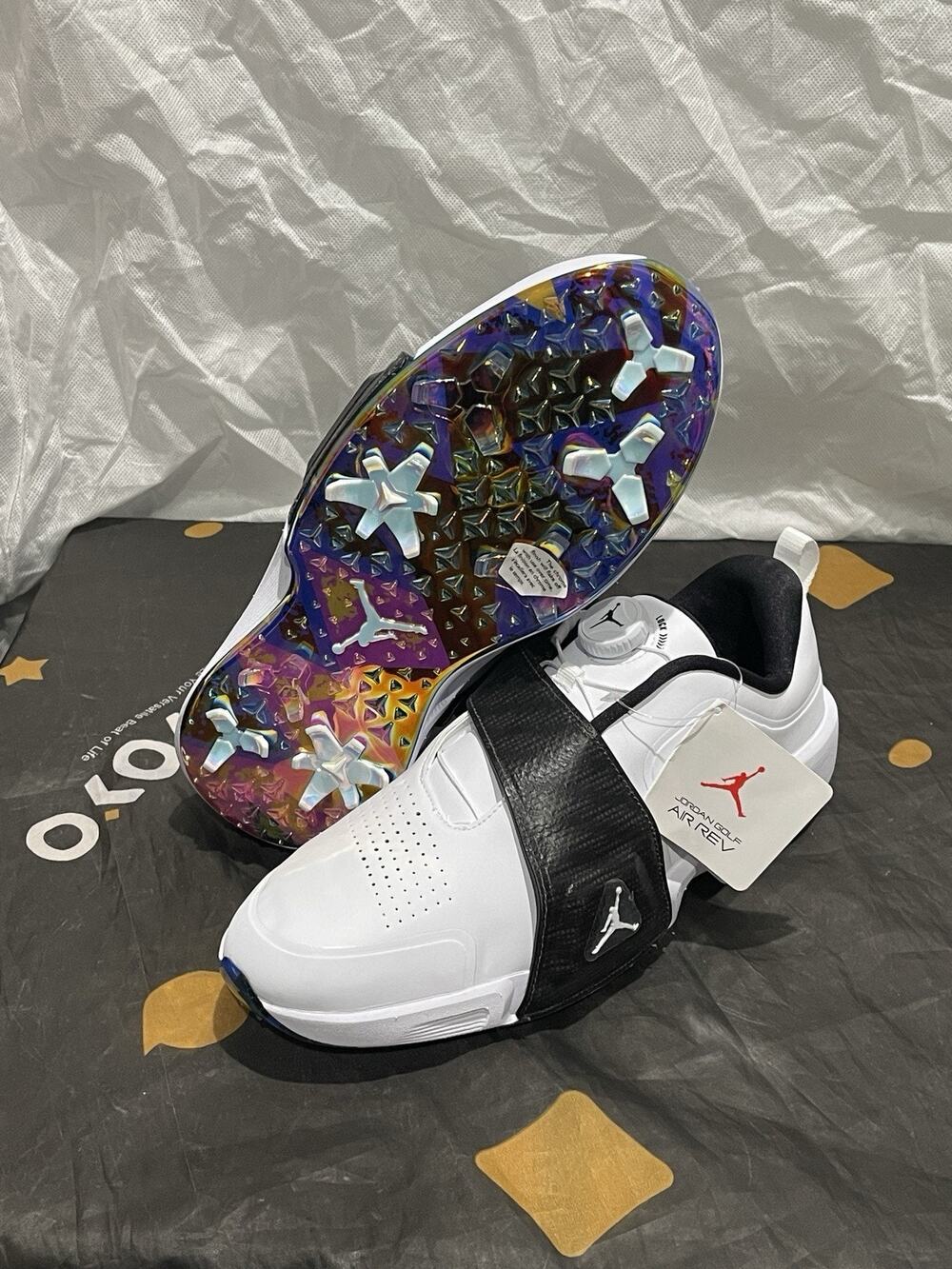 New Men’s 10 Nike Jordan Air Rev White Black Athletic Golf Shoes (FV6338-103)